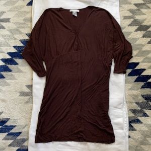 Brown comfy but fitted dress, coverup or lounge